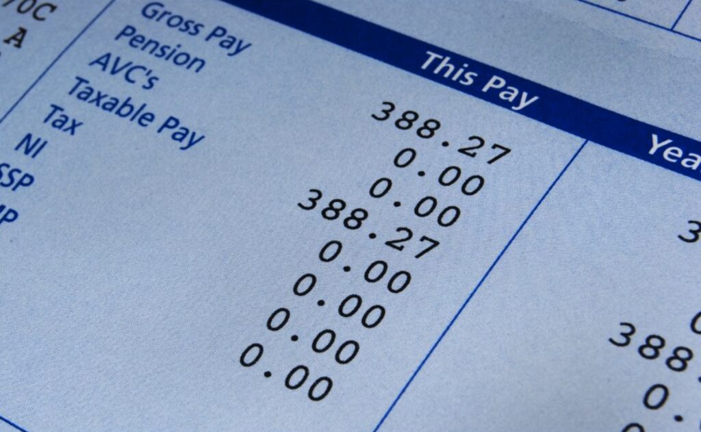 Paycheck stub